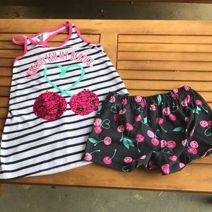 Girl’s Justice Flip Sequins Cherry Pajama Set